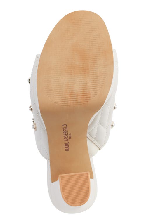 Karl Lagerfeld Aviva Platform Sandal In Soft White