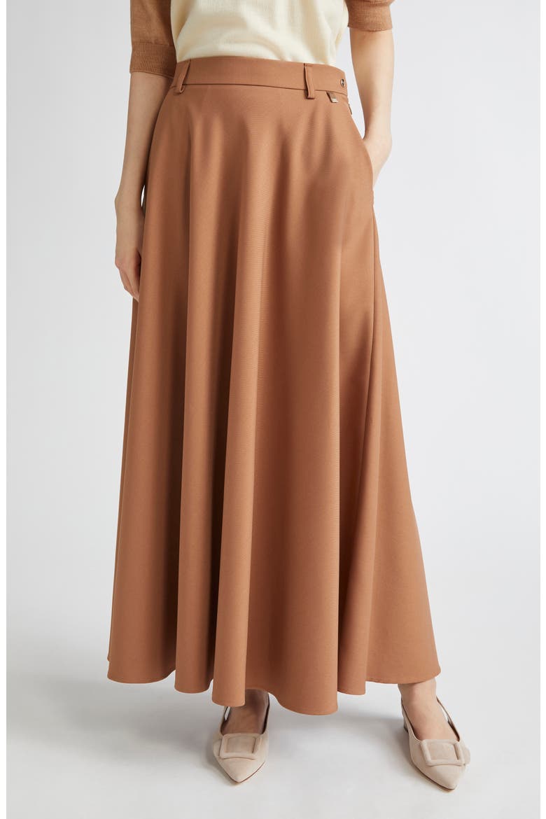 Fluid Maxi Skirt, Main, color, CAMMELLO