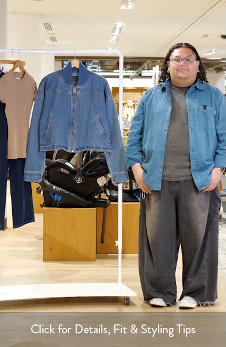 Relaxed Fit Denim Flight Jacket, sales video thumbnail