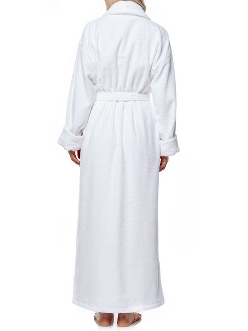 Arus Optimus Long Cotton Bathrobe For Women In White