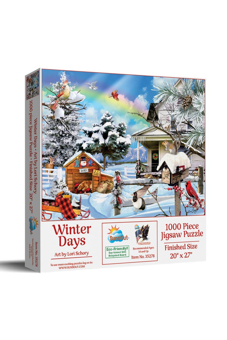 Winter Days 1000 piece Jigsaw Puzzle for Adults, Main, color, Multicolor