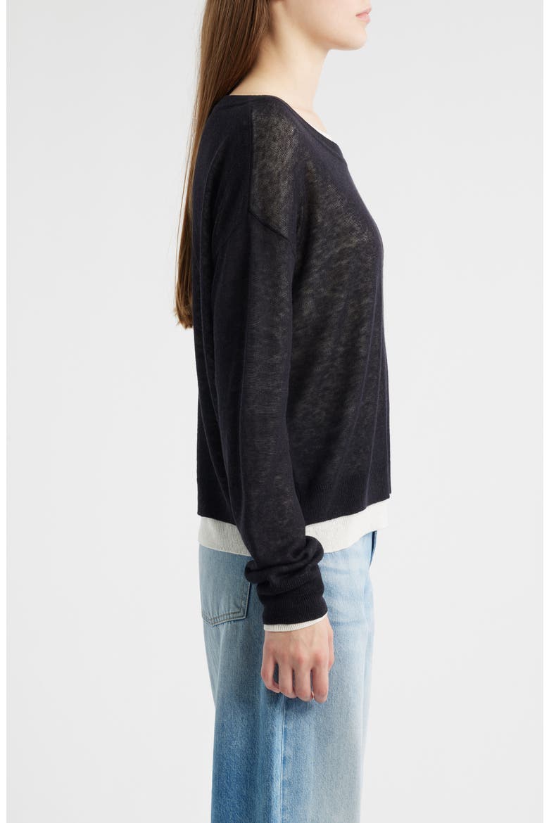 Femok Contrast Wool Blend Sweater, Alternate, color, OPEN MISC