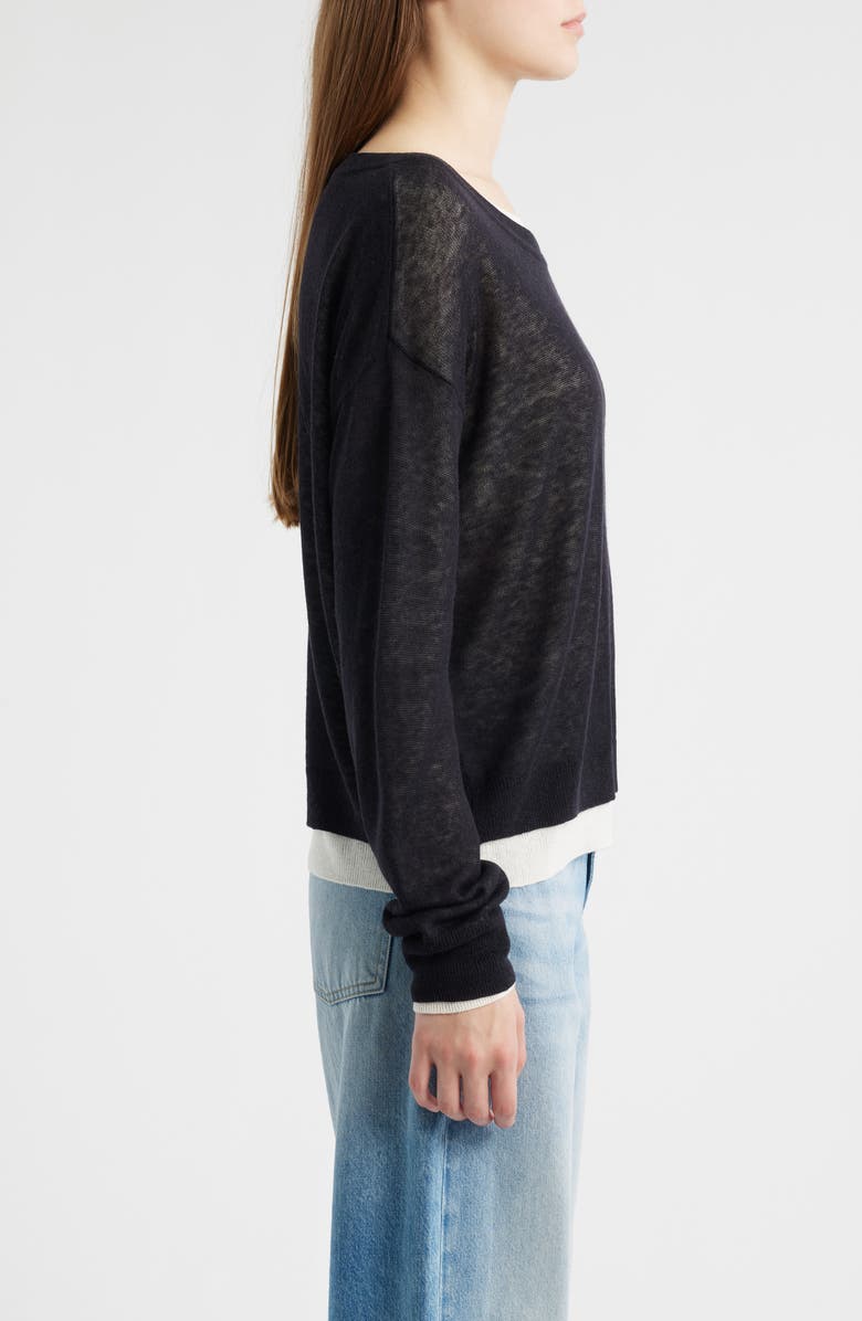BOSS Femok Contrast Wool Blend Sweater, Alternate, color, Monochrome Overlay