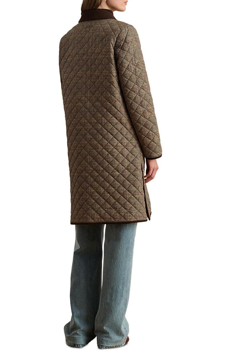 Lauren Ralph Lauren Glen Plaid Quilted Coat, Alternate, color, Heritage Plaid