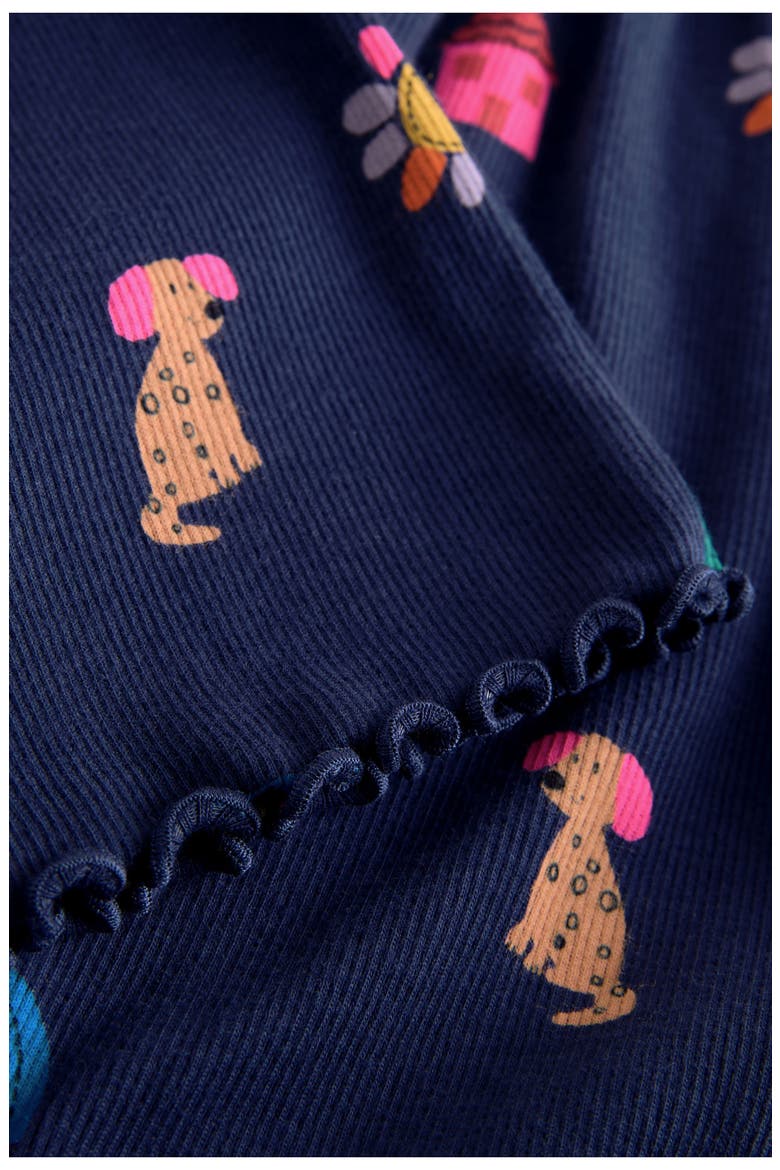 Kids' Print Rib Knit Dress, Alternate, color, BLUE
