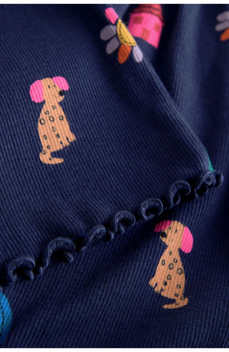 NEXT Kids' Print Rib Knit Dress, Alternate, color, Blue