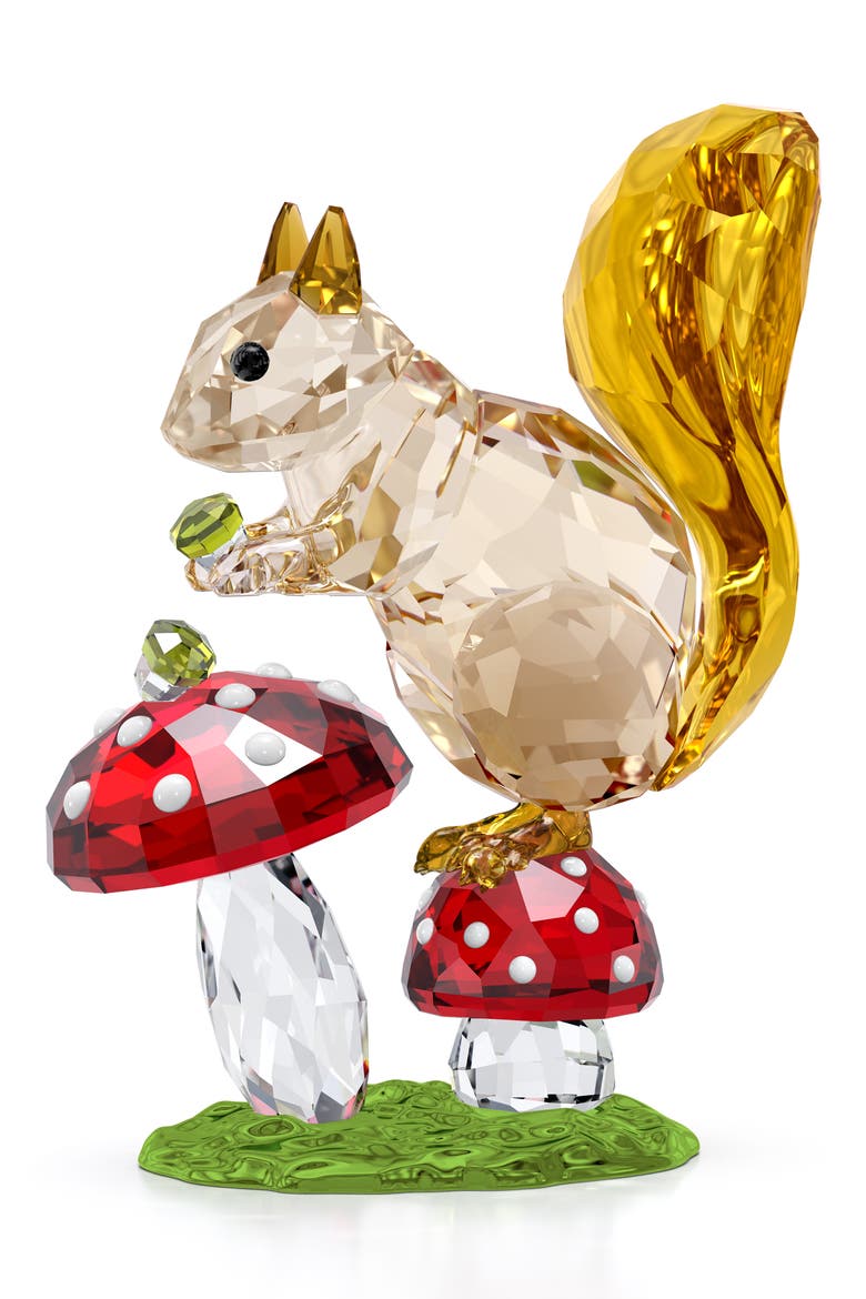 Idyllia Crystal Squirrel & Mushrooms, Main, color, MULTICOLORED