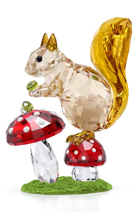 Idyllia Crystal Squirrel & Mushrooms