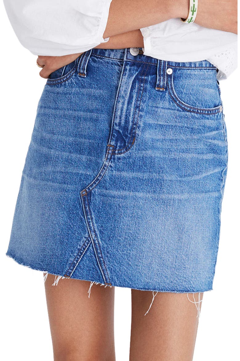 Frisco Denim Miniskirt, Main, color, LEANDRA WASH