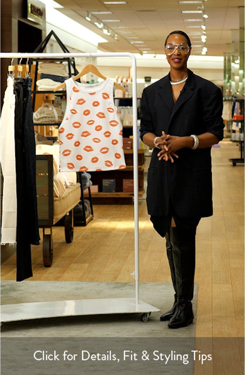 Allen Print Rib Tank Top, sales video thumbnail