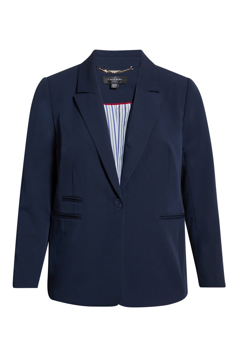 One-Button Blazer, Alternate, color, NEW NAVY