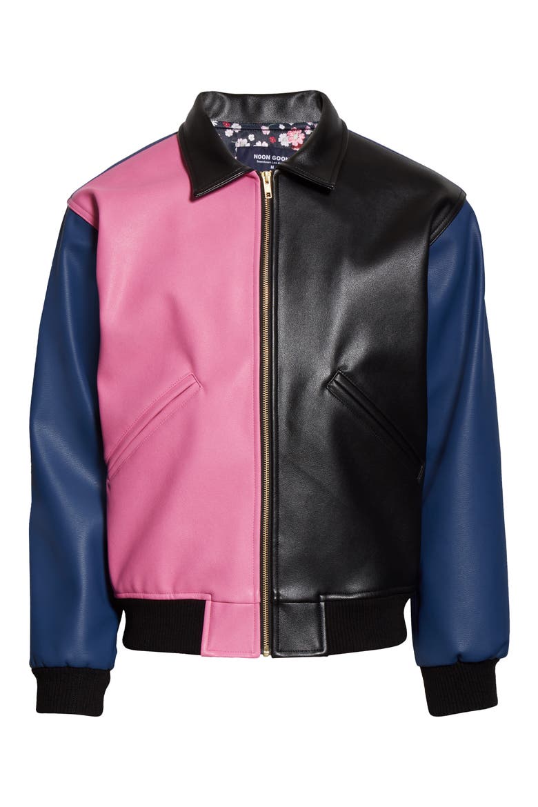 Tri Me Colorblock Jacket, Alternate, color, BLACK/ PINK/ BLUE