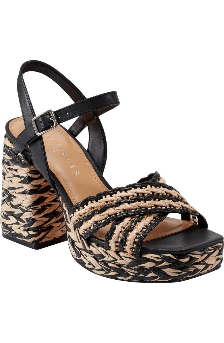 Marc Fisher LTD Juliey Ankle Strap Platform Sandal, Main, color, Light Natural