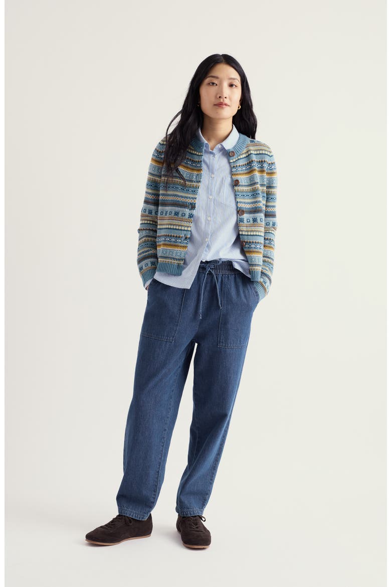 Sholl Drawstring Jeans, Alternate, color, MID WASH