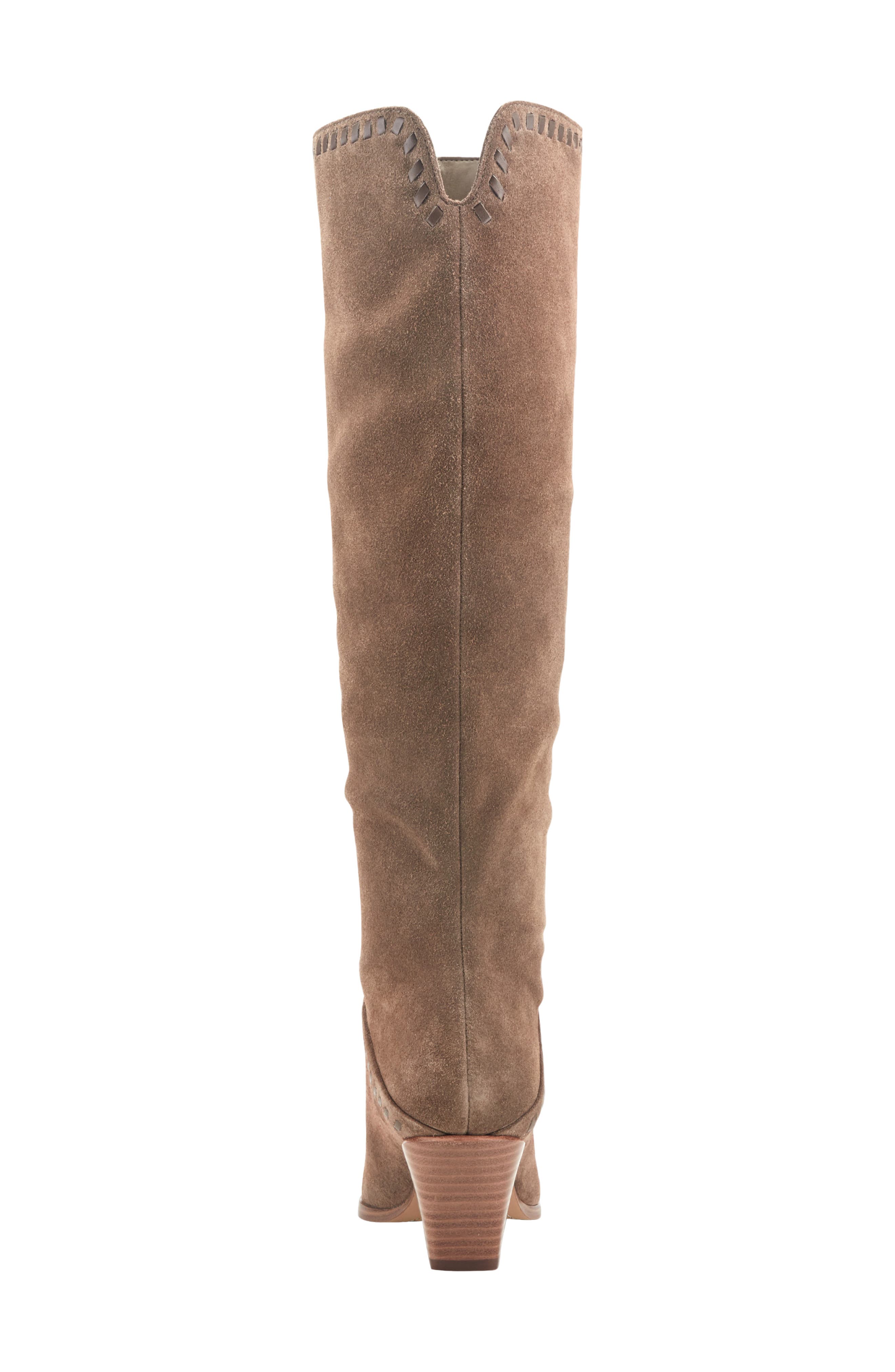 Tayla Knee High Western Block Heel Boot, Alternate, color, MEDIUM BROWN 210