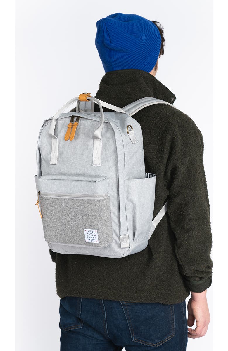 Product of the North Elkin Sustainable Diaper Backpack, Alternate, color, Heather Grey