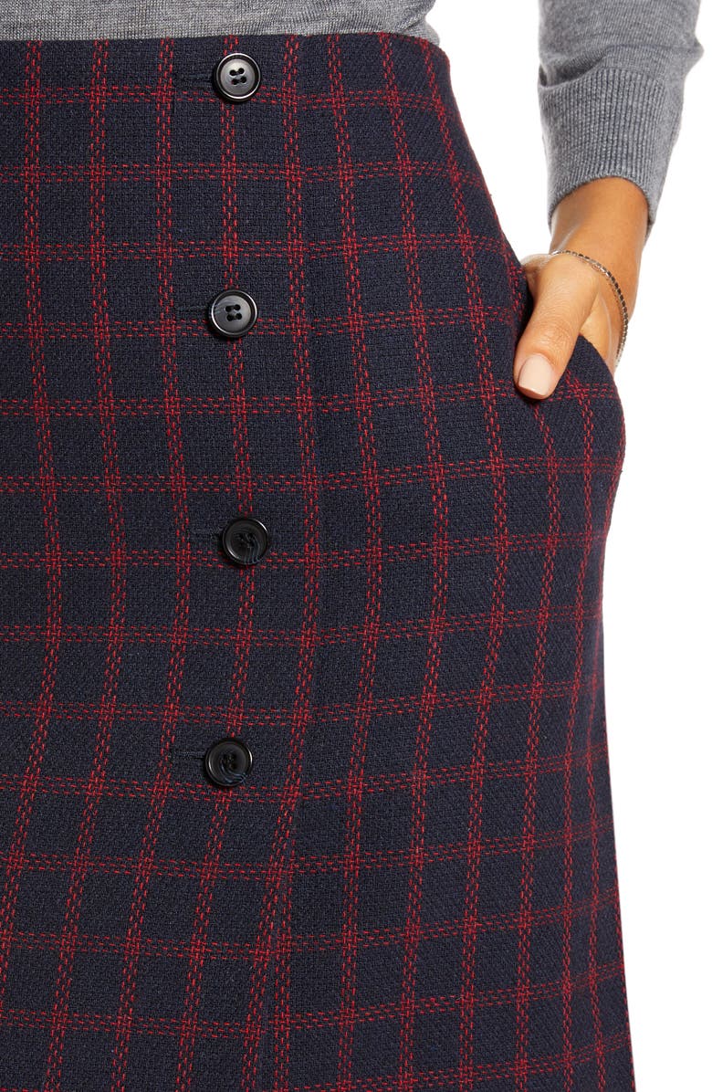 1901 Double Button Skirt, Alternate, color, 