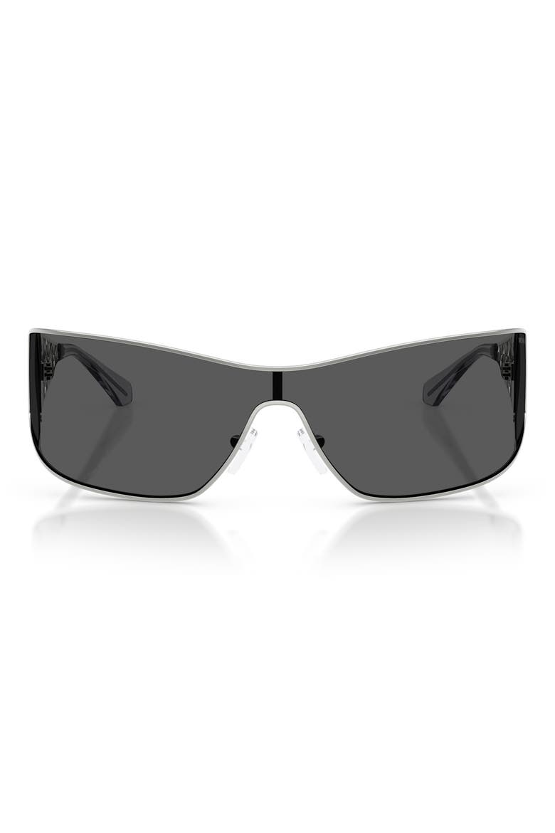 Melbourne 143mm Shield Sunglasses, Main, color, SILVER / GREY