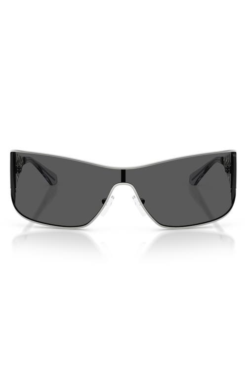Michael Kors Melbourne 143mm Shield Sunglasses in Silver/grey at Nordstrom