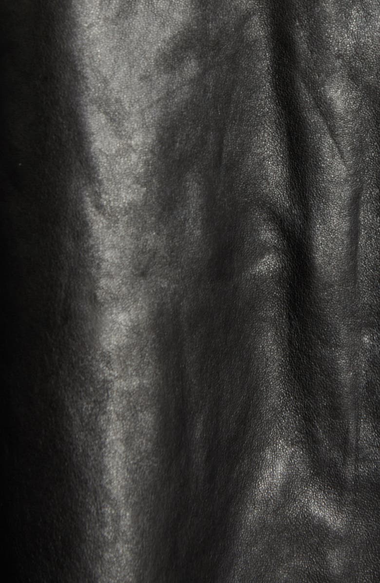 R13 Fringe Pocket Leather Shirt Jacket, Alternate, color,