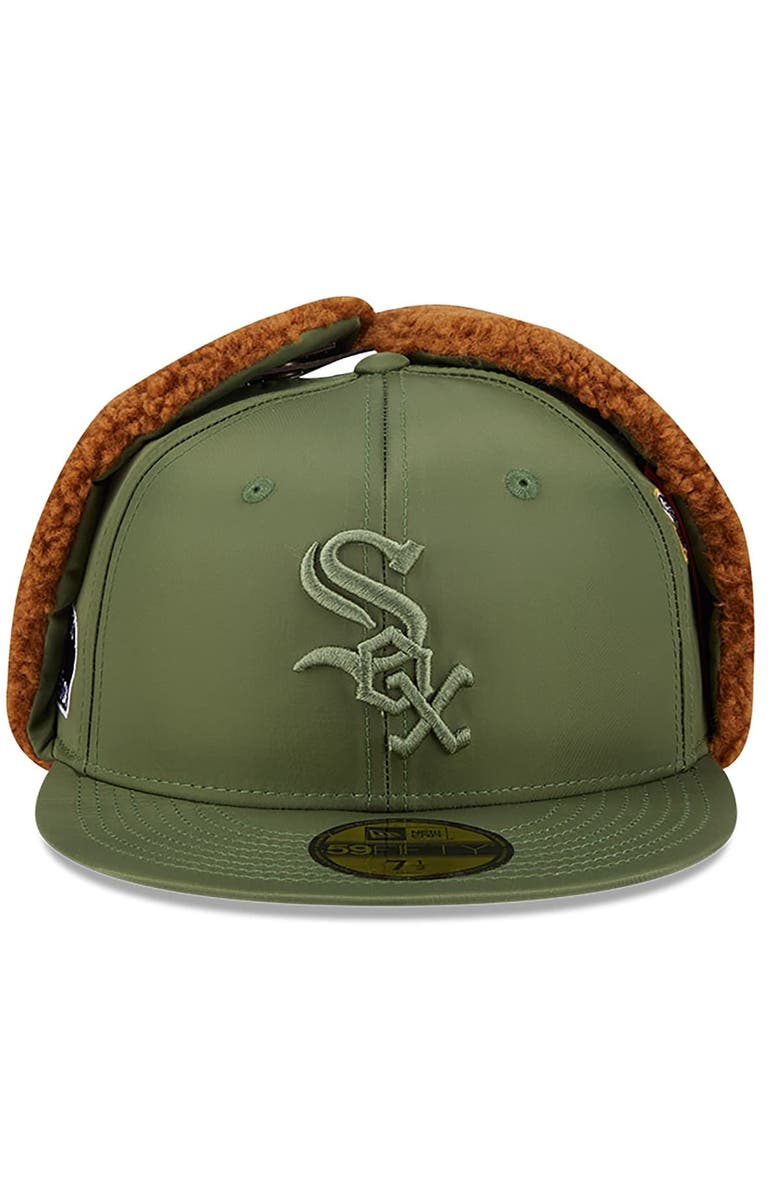 New Era x Alpha Industries Men's New Era x Alpha Industries  Olive Chicago White Sox Dog Ear 59FIFTY Fitted Hat, Alternate, color, Olive