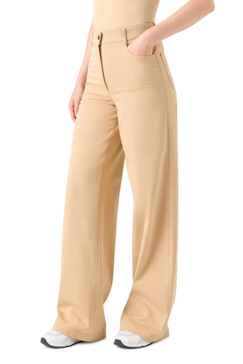 Cooper High Waist Wide Leg Jeans, Alternate, color, BEIGE
