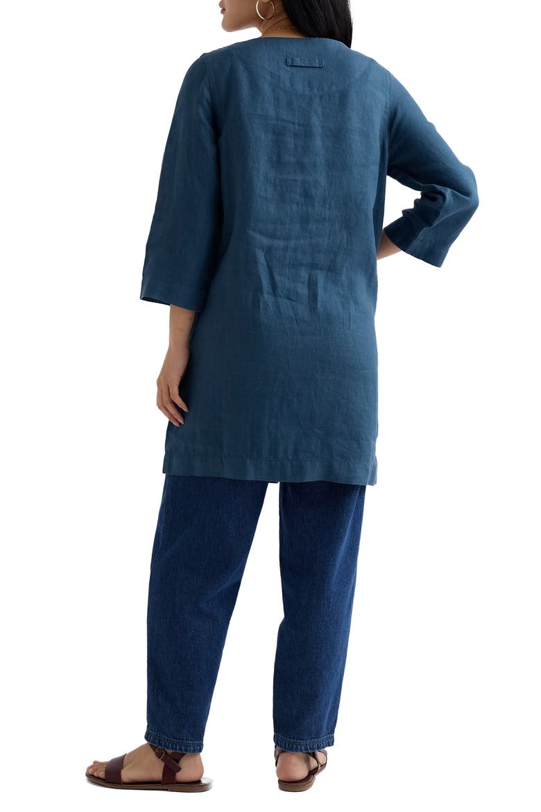 Harbour Wall Linen Tunic, Alternate, color, DUSK