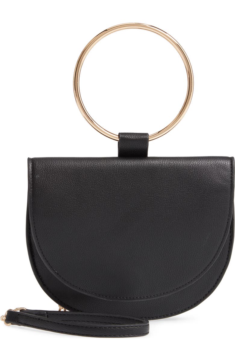 Trouvé Reese Faux Leather Ring Crossbody Bag, Main, color,