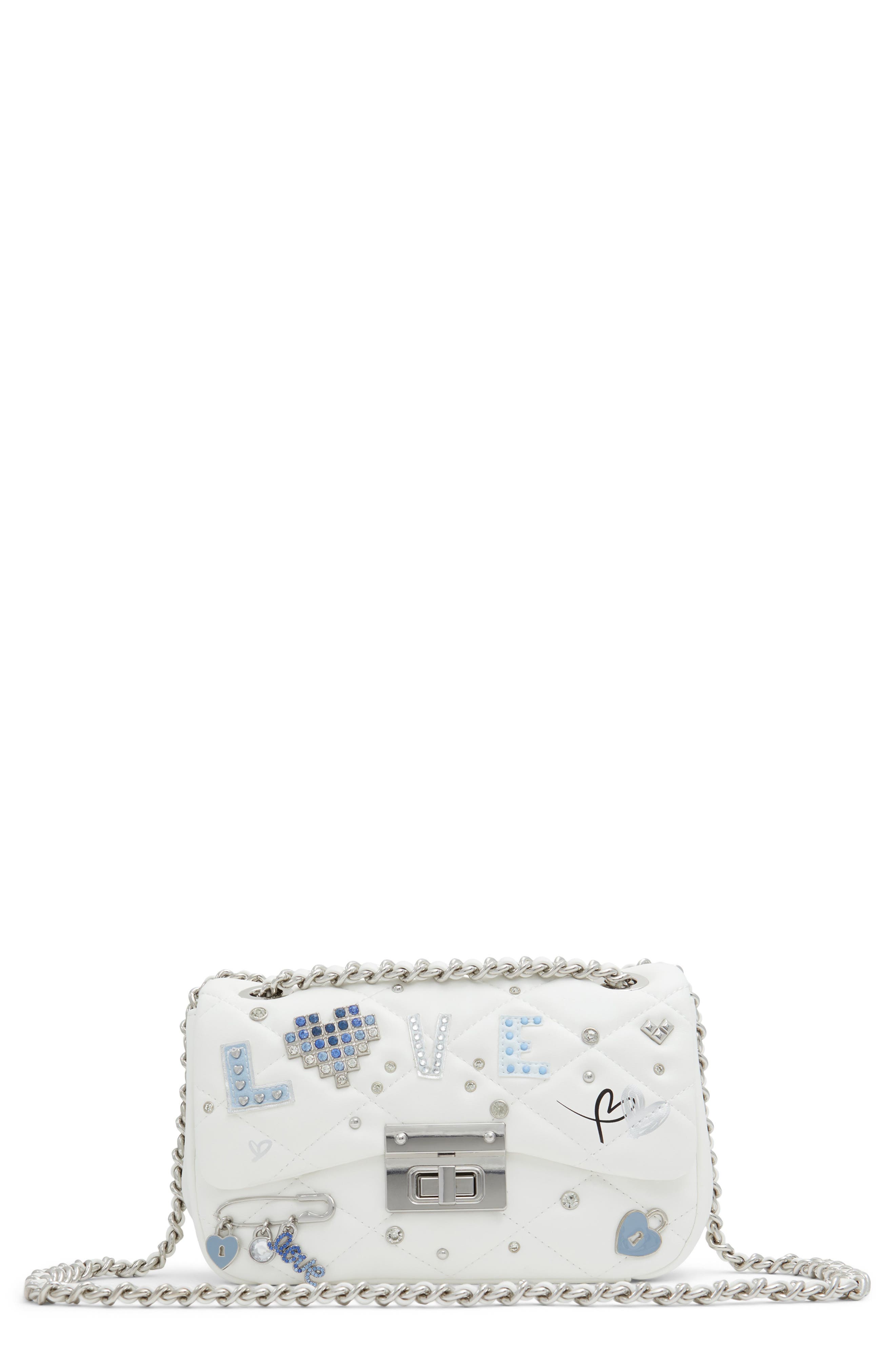 ALDO Digilove Quilted Faux Leather Shoulder Bag, Main, color, 