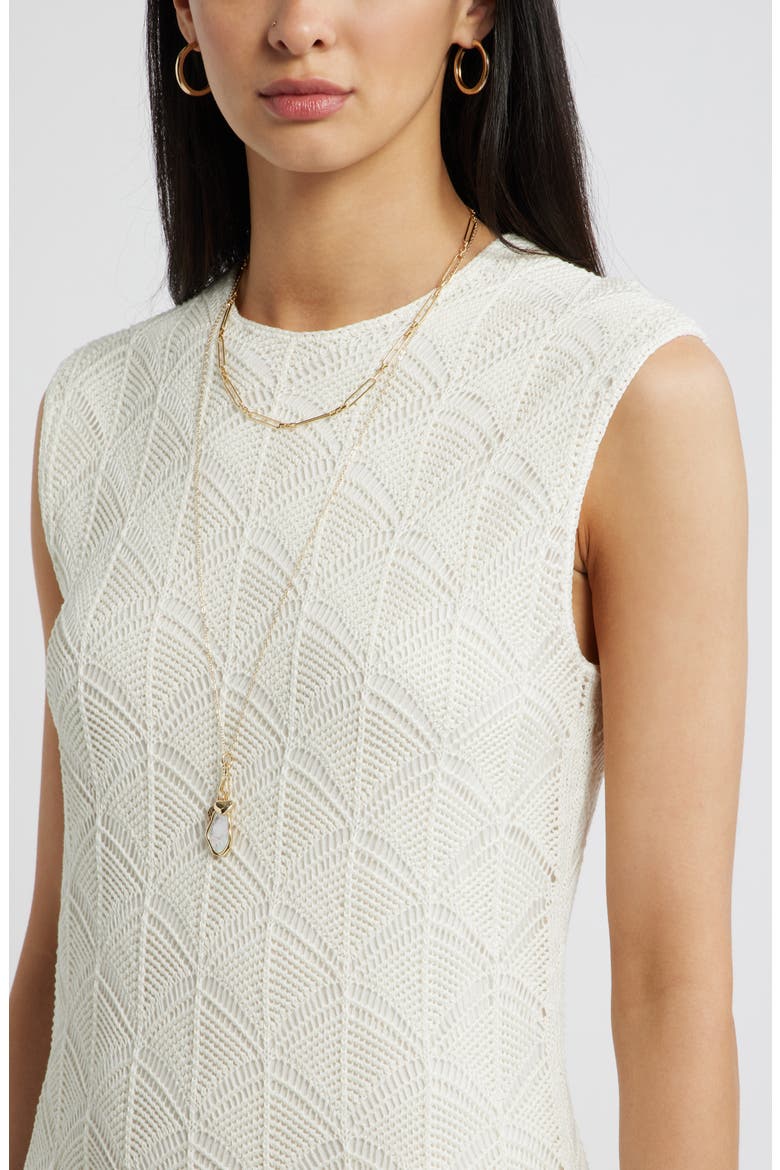 Textured Stitch Minidress, Alternate, color, IVORY TOFU