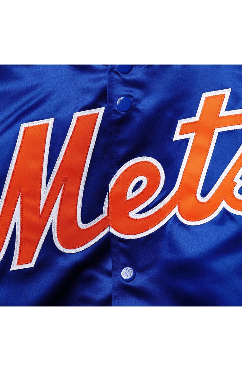 Mitchell & Ness Men's Mitchell & Ness Royal New York Mets Lightweight Satin Full-Snap Jacket, Alternate, color,