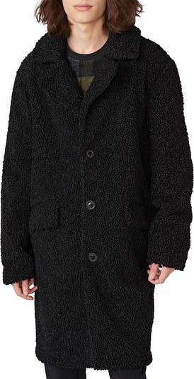 KARL LAGERFELD PARIS Faux Shearling Topcoat Nordstrom