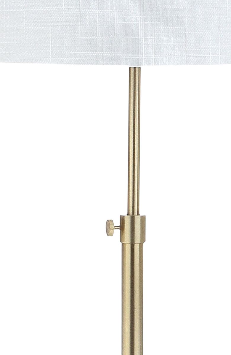 JONATHAN Y June 65" Adjustable Metal/Marble LED Floor Lamp, Alternate, color, Brass Gold/White