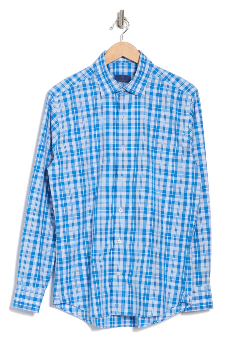 Poplin Sport Shirt, Alternate, color, ROYAL/ SKY