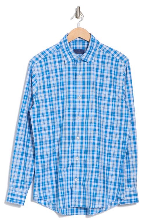 David Donahue Poplin Sport Shirt In Blue
