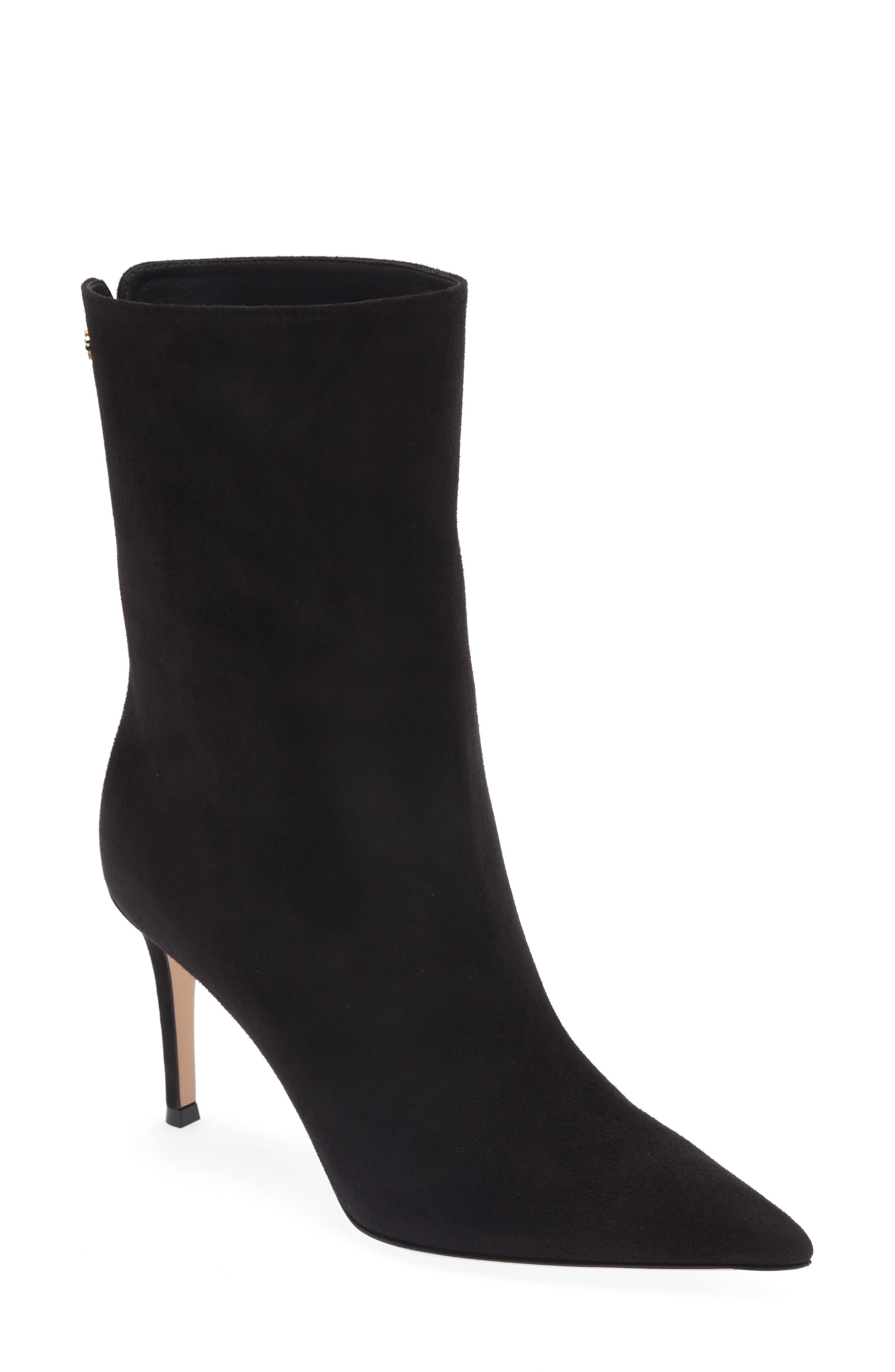 Gianvito Rossi Camoscio Stivale Pointed Toe Bootie, Main, color, 