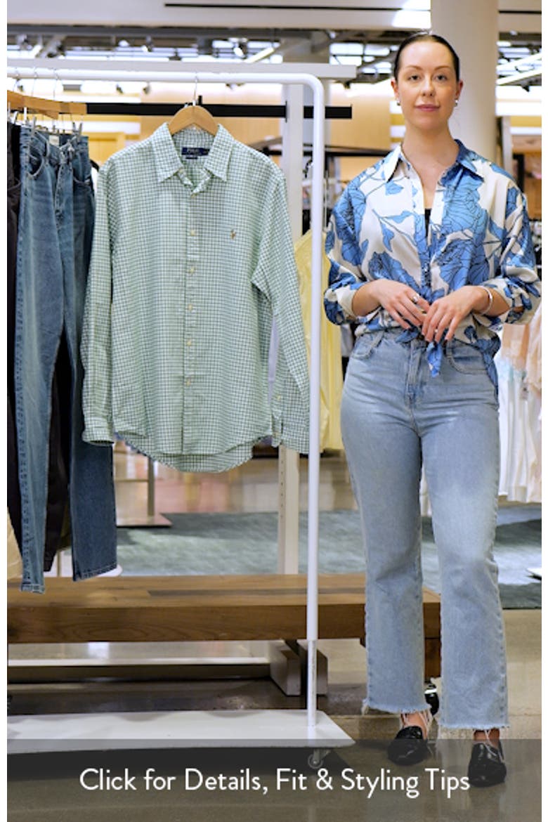 Classic Fit Gingham Cotton Button-Down Oxford Shirt video