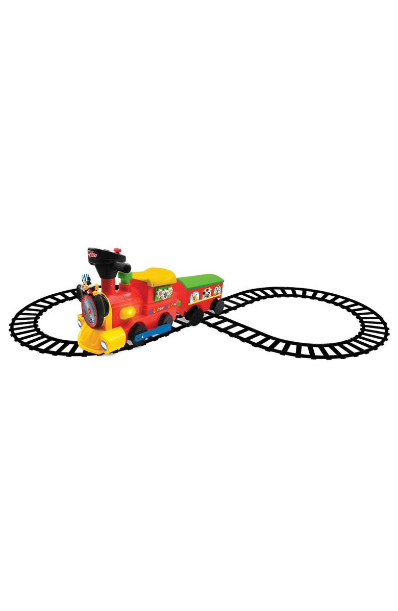 Kiddieland Disney Mickey Mouse 2In1 Battery powered Rideon Choo Choo Train, Alternate, color, Multicolored