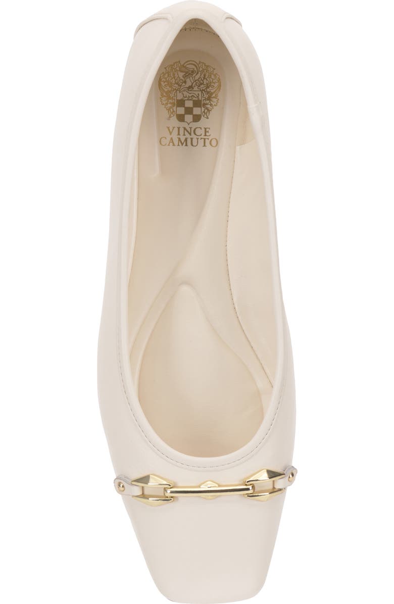 Vince Camuto Virna Square Toe Flat, Alternate, color, Coconut Cream