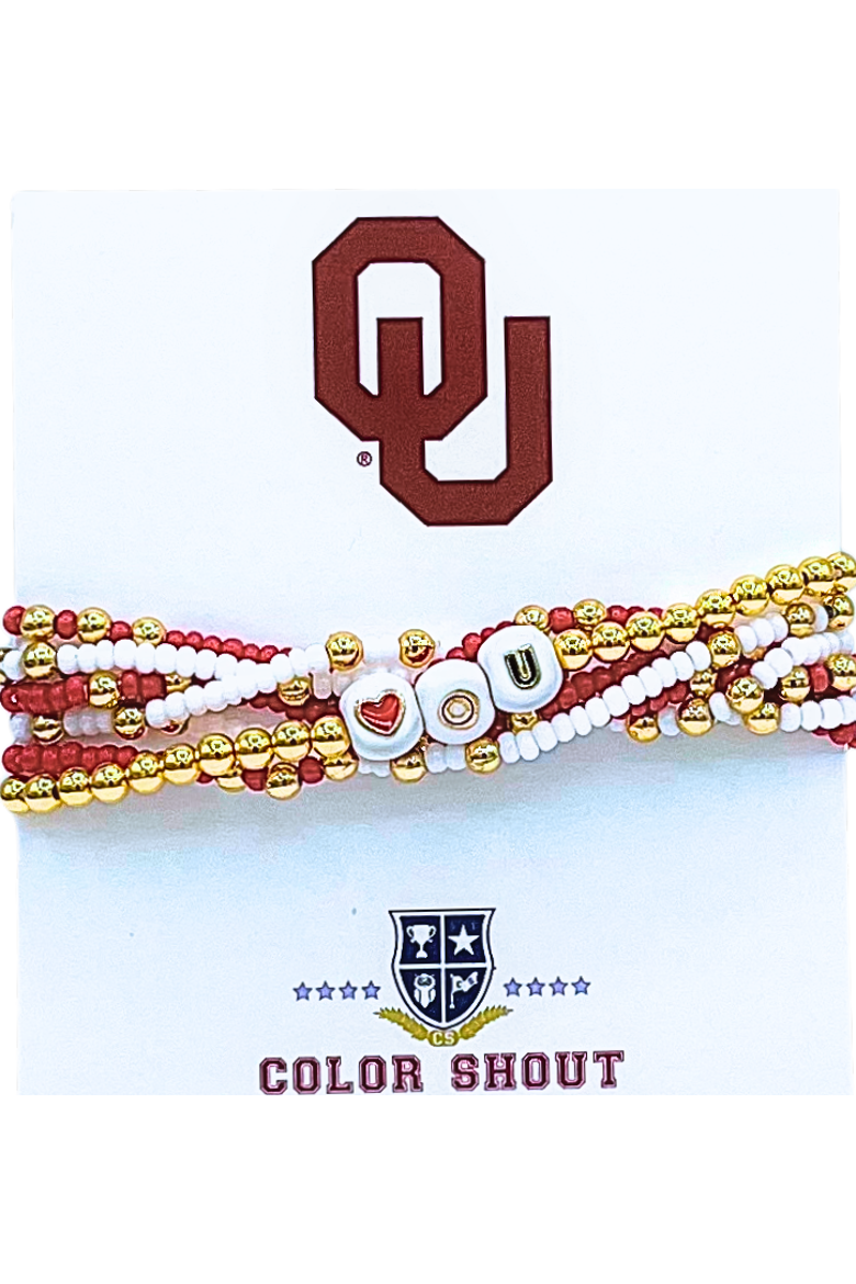 Oklahoma Lucky 7 Bracelet Set, Main, color, Yellow Gold