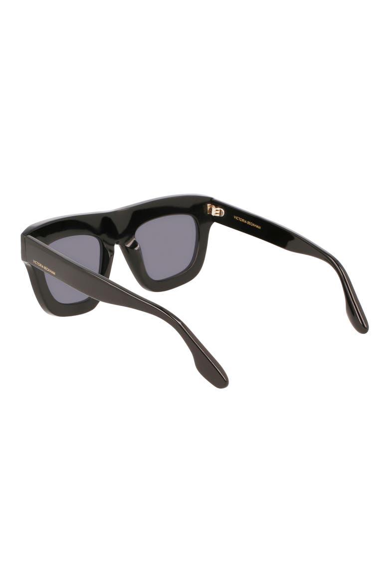 51mm Sculptural Square Sunglasses, Alternate, color, BLACK