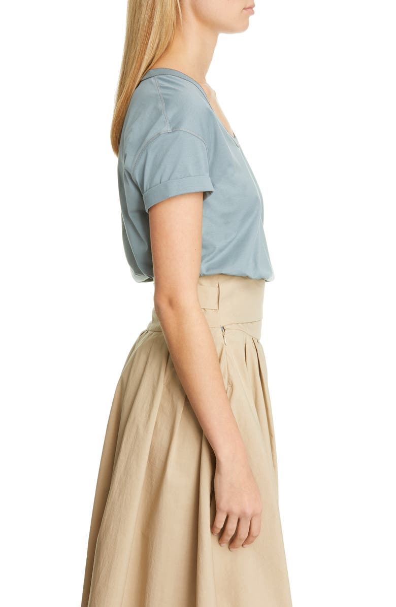 Brunello Cucinelli Monili Trim Tee, Alternate, color,