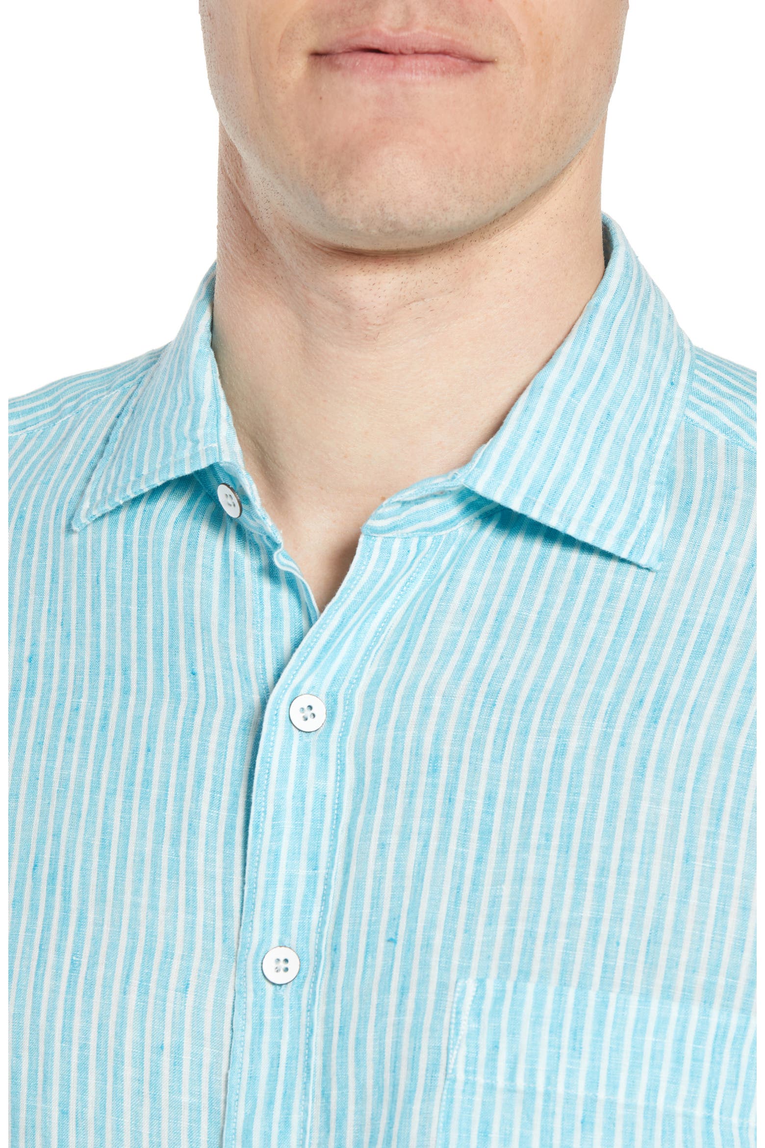 Clean Line N Rack Rodd & Gunn Warwick Junction Stripe Linen Sport Shirt (Men) | Nordstromrack