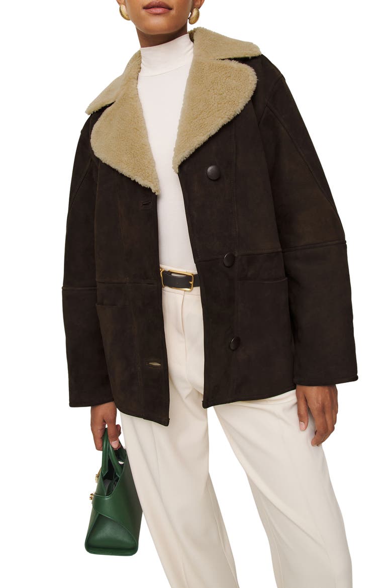 Veda Luca Shearling Jacket, Main, color, MOLE