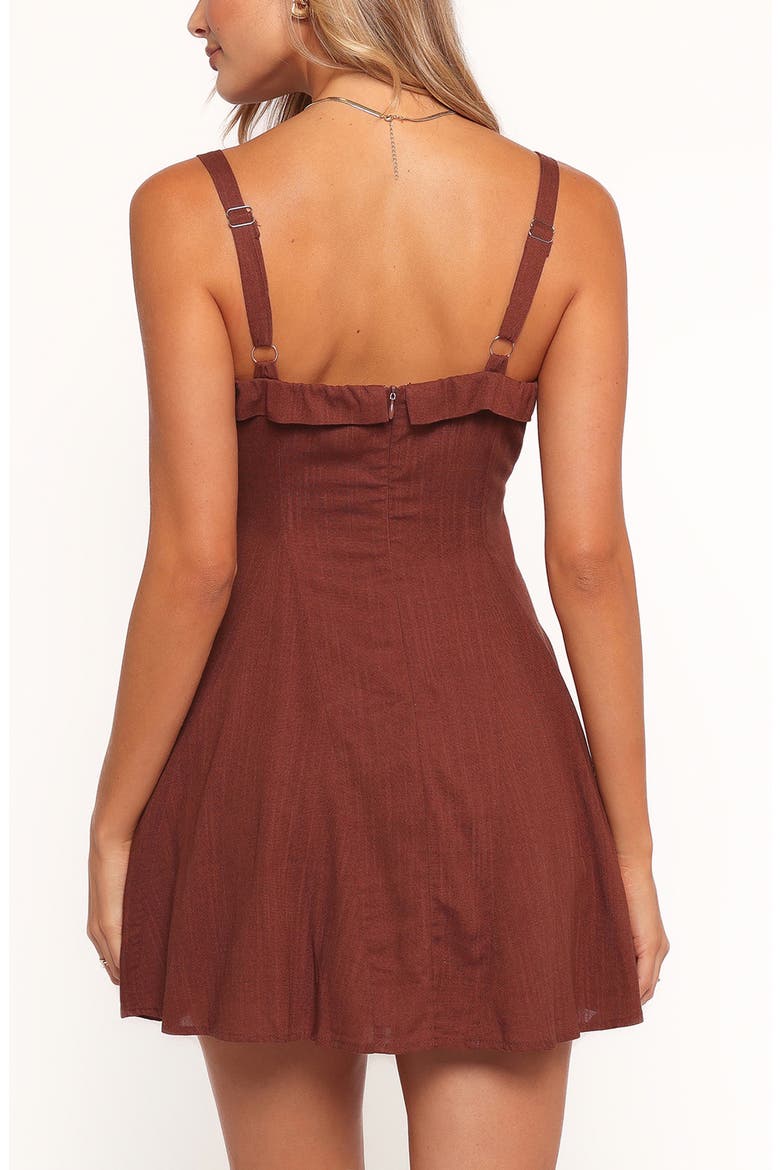 Caitlin Fit & Flare Minidress, Alternate, color, COGNAC