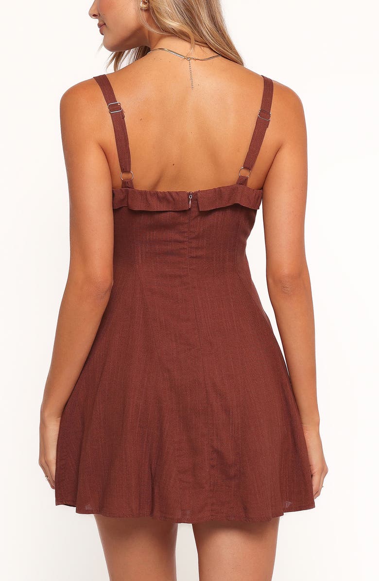 Petal & Pup Caitlin Fit & Flare Minidress, Alternate, color, Cognac