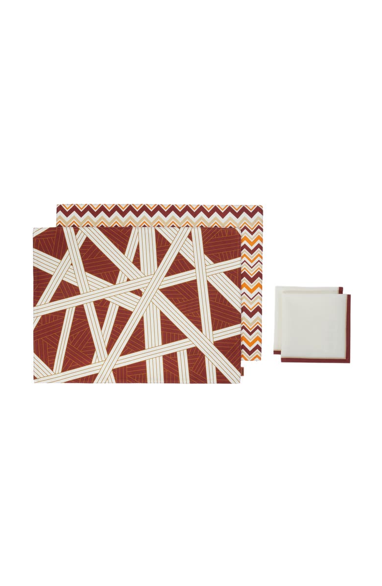 Missoni Home Set Of Two Nastri And Icon Placemats + Two Napkins, Main, color, Multicoloured