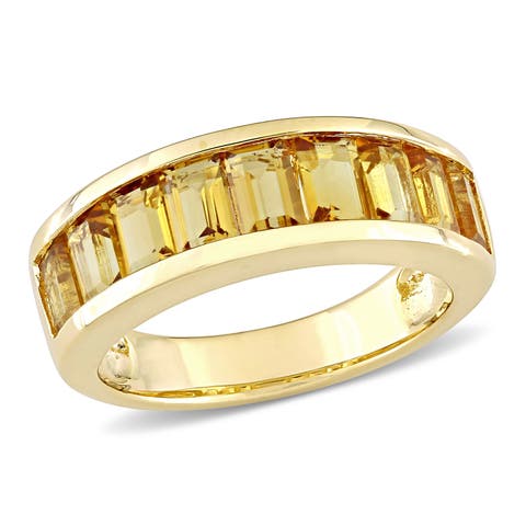 Citrine Anniversary Band Ring
