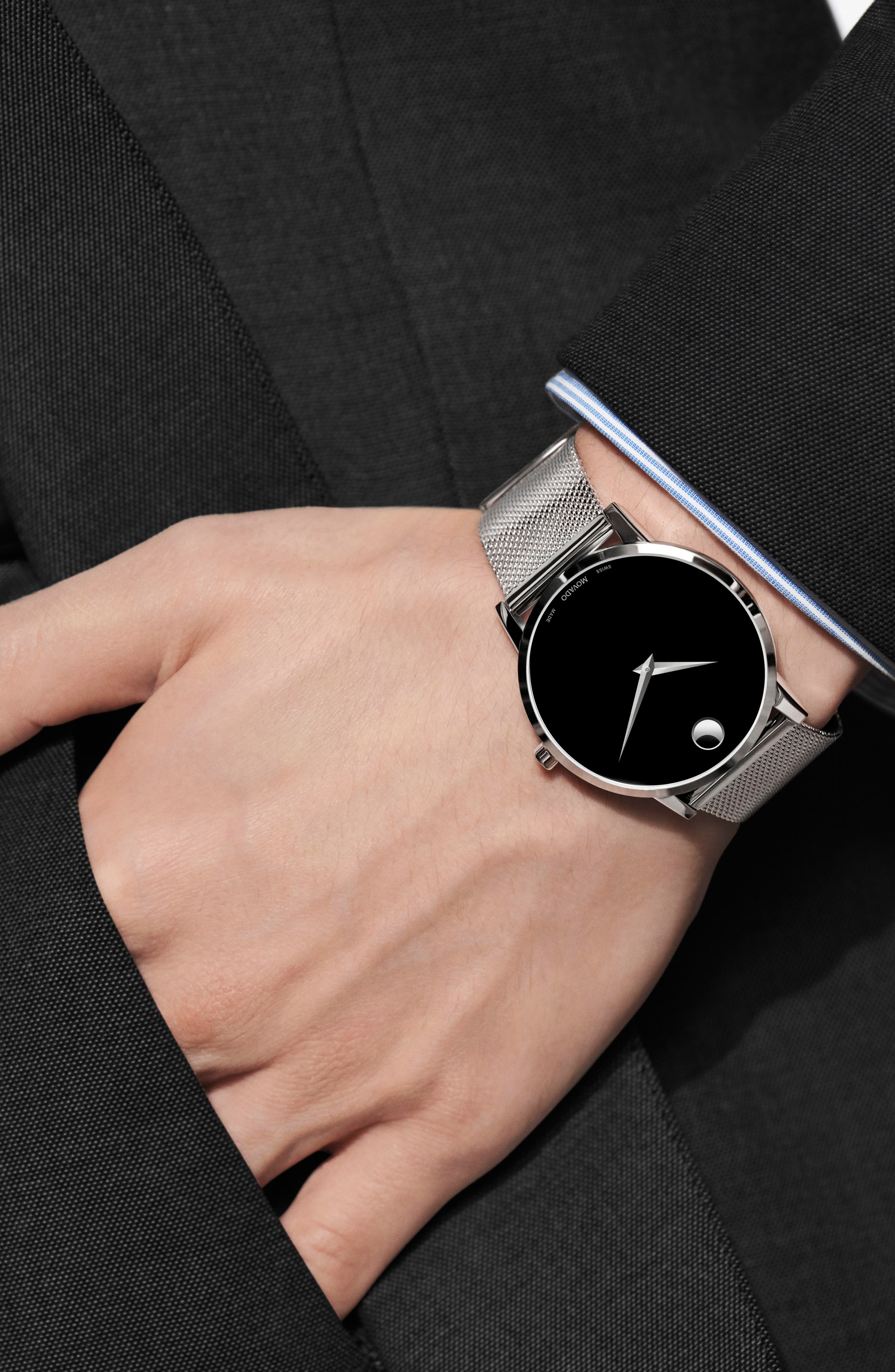 Movado Museum Mesh Strap Watch, 40mm | Nordstrom