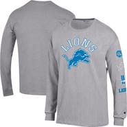 Champion Men's Champion Heather Gray Detroit Lions Seal Long Sleeve T-Shirt